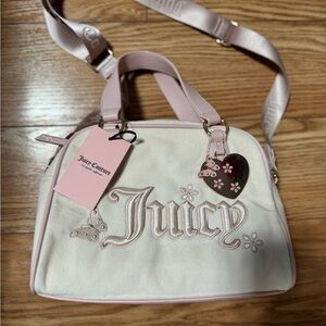 Juicy Couture Pink and Cream Shoulder Bag